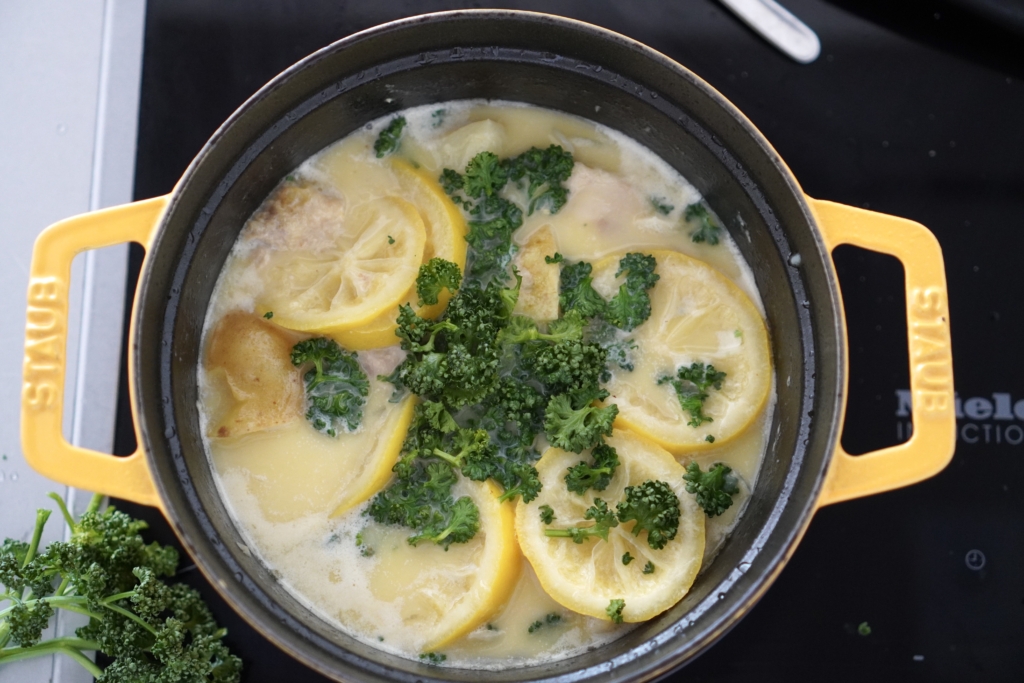 鶏肉とじゃがいものレモンクリーム煮