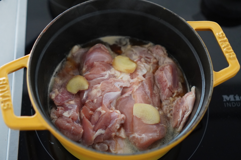 鶏肉と小松菜のさっぱり煮