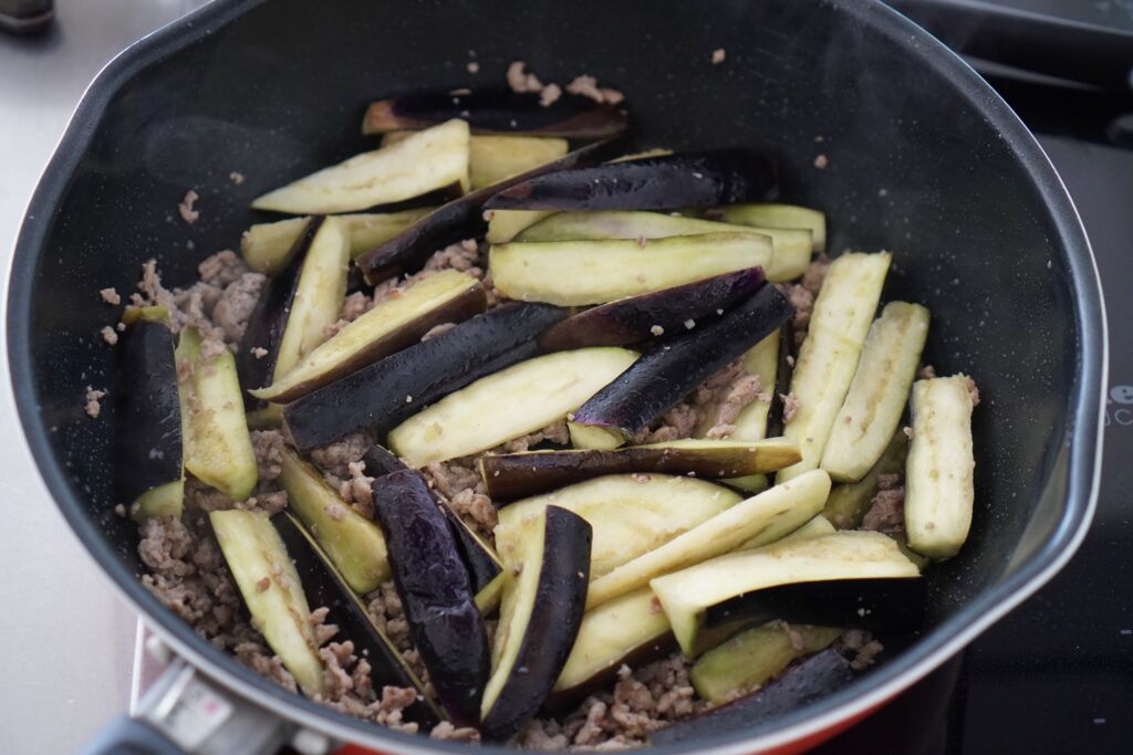 簡単に作る麻婆茄子