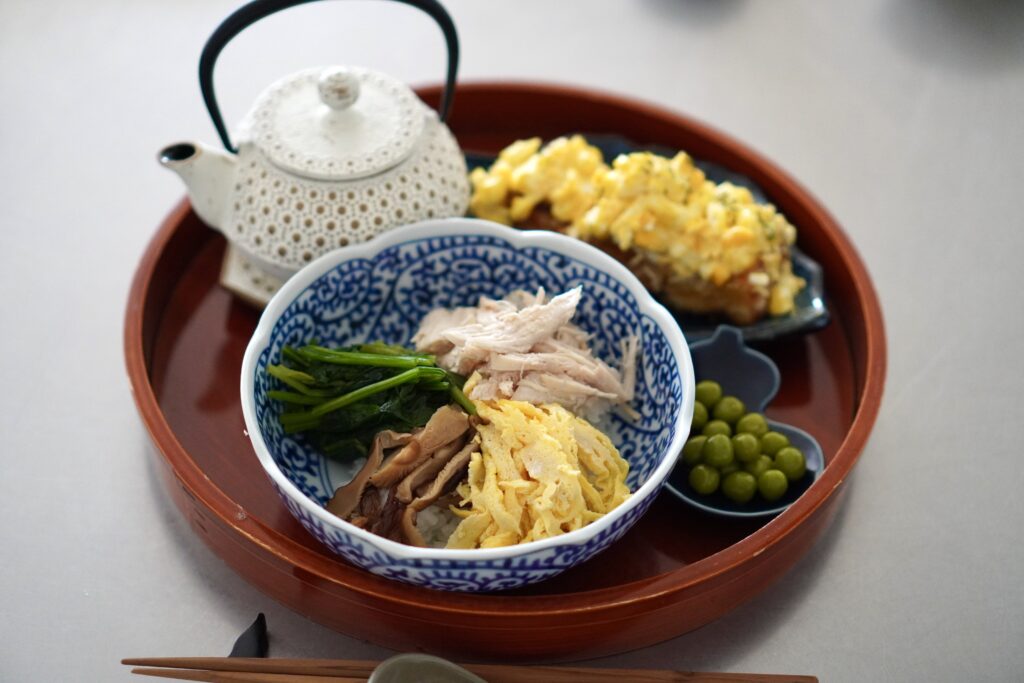 簡単レンジで作る鶏飯