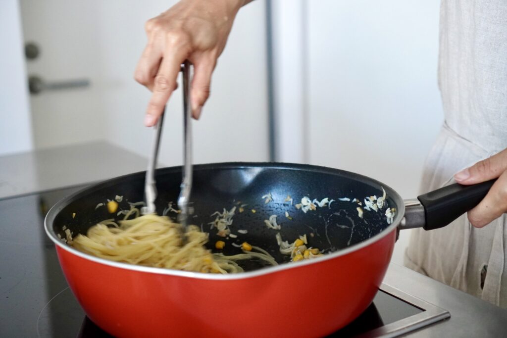 コーンとしらすのパスタ〜あっという間にできる簡単パスタ