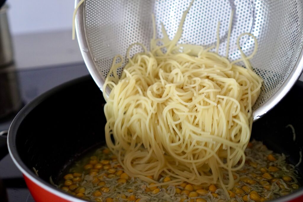 コーンとしらすのパスタ〜あっという間にできる簡単パスタ