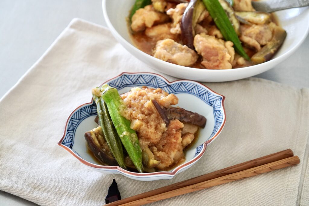 鶏肉となすのみぞれ煮甘酸っぱい味がクセになる